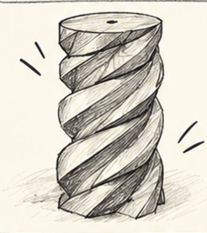 Pencil drawing of the Twist Tower